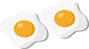 Two Poached Eggs